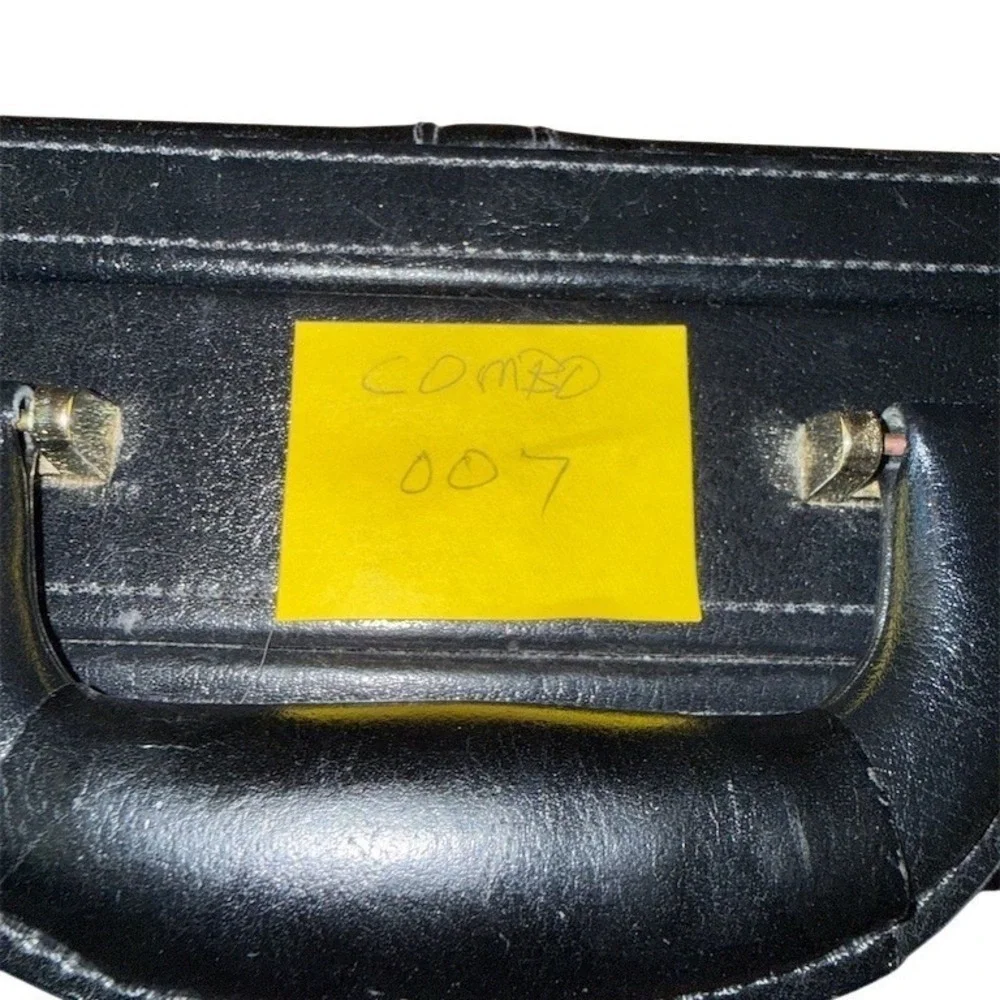 McKlein Leather Attache Briefcase Hard Case Dual‎ Combo Lock vintage old money